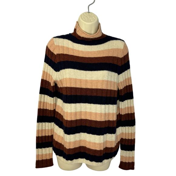 MADEWELL Evercrest Turtleneck Sweater Women's MulticolorSoft Coziest Yarn M New - Picture 2 of 10